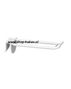 Kartonhaak dubbele vv houder smal tbv 10-12mm in plastic