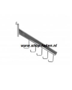 Tassenhaak tbv lamellenwand chroom