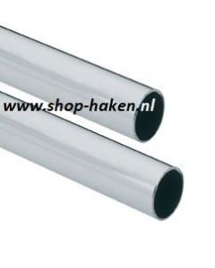 Buis rond 25 mm in chroom