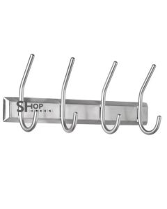 Garderobe aan wand in zilver