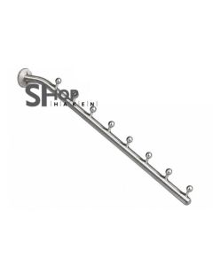 Noppenarm  Ø 15 voor puntbevestiging afhangende met 7/8 bolletjes in RVS