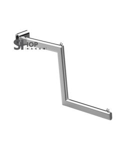 Z-haak voor draagbalk ovaal of gesloten draagbalk 15*30 mm met  2 ophang gedeelten in chroom  